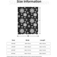 thumbnail image 2 of Winter Snowflakes Black Throw Blanket Ultra Soft Warm All Season Christmas Decorative Fleece Blankets for Bed Chair Car Sofa Couch Bedroom 50"X40", 2 of 6