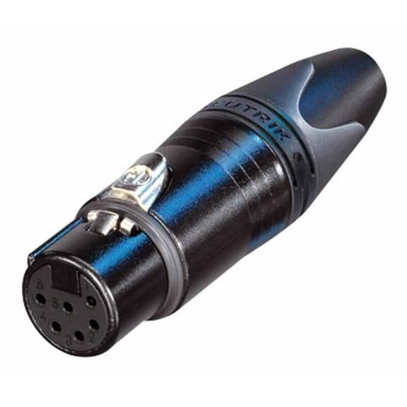 NEUTRIK - XLR Socket, 6 Pole, Black