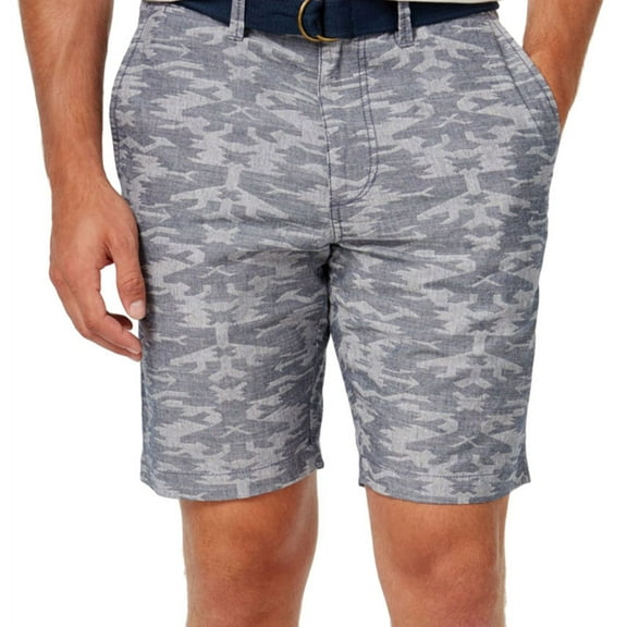 American Rag Mens Southwest Chambray Casual Walking Shorts, Blue, 30