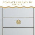 thumbnail image 3 of unbranded 2Ud Manijas De Latón Dorado Para Muebles De Cocina Con Motivo Floral Elegante, 3 of 6