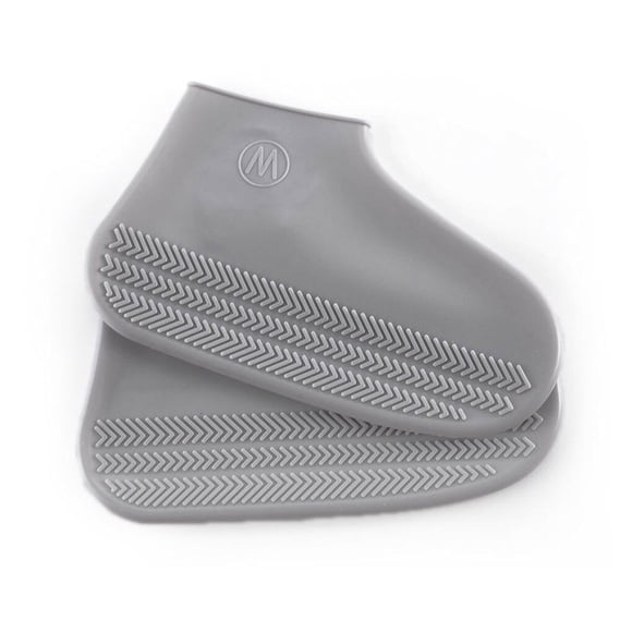 Naiovety Cubierta de zapatos Protector de zapatos impermeable de silicona Cubrezapatos antideslizantes resistentes al desgaste, blanco, M Paraguas de lluvia Gris L