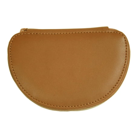 Mini Jewelry Zippered Travel Case in Genuine Leather