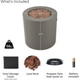 thumbnail image 5 of Real Flame Aegean 24" Round Steel Propane Fire Pit Table With Hidden Tank in Mist Gray, 5 of 9