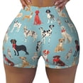 thumbnail image 2 of Balery Animal Dog Pantalones cortos de entrenamiento estampados para mujer, sin costuras, ajustados, para gimnasio, yoga, correr, deportes, ejercicio activo, fitness.-Large, 2 of 8