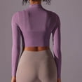 thumbnail image 4 of Annhoo Fall Workout Tops for Women Long Sleeve High Neck Basic Cropped Tees Casual Yoga Slim Shirts, 4 of 4
