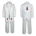 thumbnail image 3 of New Born Baby Boy Teen Christening Baptism Formal White Paisley Suit Silver Gold Patch on Stole & Back SM-20, 3 of 4