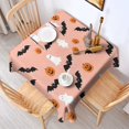 thumbnail image 2 of Horror Pumpkin Ghost Square Table Cover Waterproof Spillproof Happy Halloween Tablecolths Tablecloth for Party Picnic Dinner Decor (52x52 Inch), 2 of 6