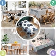 thumbnail image 4 of Blue Gold Hexagon Marble Rectangle Tablecloth 60"x84",Waterproof Polyester Rectangle Table Cloth, Wipeable Spillproof Polyester Tablecloth for Dining, Camping, Indoor and Outdoor, 4 of 5