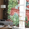 thumbnail image 6 of Merry Christmas Sheer Curtains 84 Inches Long, Red Truck Pine Tree Snowflakes Wooden Light Filtering Window Curtains for Living Room/Bedroom, Rod Pocket Voile Sheer Drapes, 52"Wx84"L, 2 Panels, 6 of 9