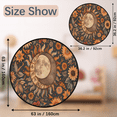 thumbnail image 2 of CURLYOOT Round Rug 3ft Sun And Moon Boho Retro Area Rug, Washable Circle Mat Non Slip Floor Carpet Mat, Soft Indoor Rugs for Entryway Living Room Dining Room Bedroom, 2 of 7