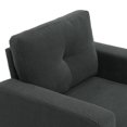 thumbnail image 6 of Swivel Accent Chair, 360-Degree Single Sofa Chair with Point-Tufted Backrest & Square Arms, Mid-Century Modern for Living Room Bedroom, Dark Gray, 6 of 13