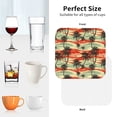 thumbnail image 6 of Yiaed Colorful Hawaii Palms Print Leather Coasters for Drinks - Cup Coasters Coffee Table Kitchen Table Bar, Home & Office Gifts Handmade Drink Coasters-Square, 6 of 6