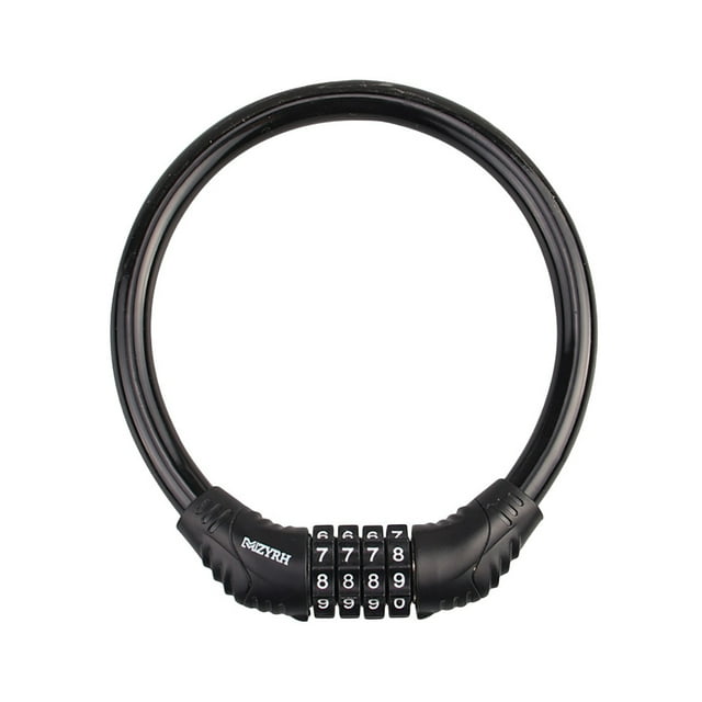 Fiudx Cable de Seguridad para Candado de Bicicleta, Cadena de Aleación Resistente con Combinación, Restablecimiento de Contraseña Seguro, Material de Pvc, Peso Ligero de 100 G, Tamaño de 14,5 X 12,5