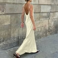 thumbnail image 6 of Fashion Min Dresses for Womens 2026 Summer Plus Size Solid Color Satin Dress With Adjustable Straps And Low Back Detail, 6 of 9