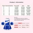 thumbnail image 7 of Aislor Girls Sequins Cheerleading Uniform Cheer Leader Outfits Performance Costume Dance Dress with Pom Poms Red 14, 7 of 7