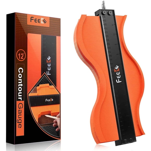 Medidor de contorno Feeke de 30 cm con herramienta de perfil de candado, regalo para carpintero