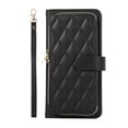 thumbnail image 3 of Crossbody Wallet Case for Google Pixel 8 Pro Chain Lanyard & Wrist Hand Strap Case with Card Slots Zipper Pocket Kickstand, Premium PU Leather Magnetic Clasp Shockproof Flip Cover, Black, 3 of 7