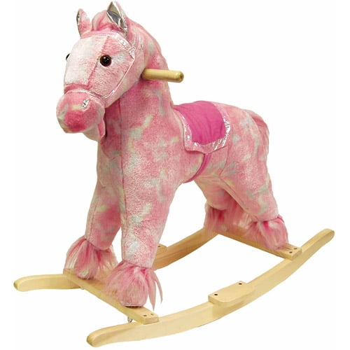 Happy Trails Plush Rocking Pony, Pink - Walmart.com - Walmart.com
