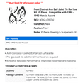 thumbnail image 2 of Front Control Arm Ball Joint Tie Rod End Kit 10 Piece - Compatible with 1990 - 1993 Honda Accord 1991 1992, 2 of 2