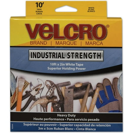 Velcro USA 643320 Industrial Strength Tape 2-inch X 10-foot -Wh