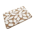 thumbnail image 2 of Aoznliie Bathroom Rugs, Leaf Pattern Soft Microfiber Bath Mat, 20x31 inch Non Slip Washable Absorbent Bath Rugs for Bathroom,Brown, 2 of 7