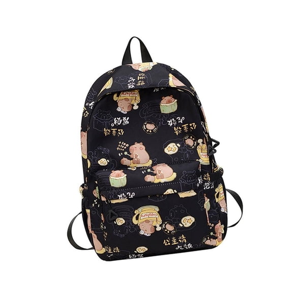 Cartoon Capybara Backpack School Bag Travel Backpack Casual Daypacks Laptop Bag