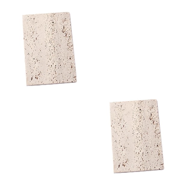 Tableros de fondo de fotografía Wosthever de piedra natural rectángulo beige 10x15cm 2Conjunto