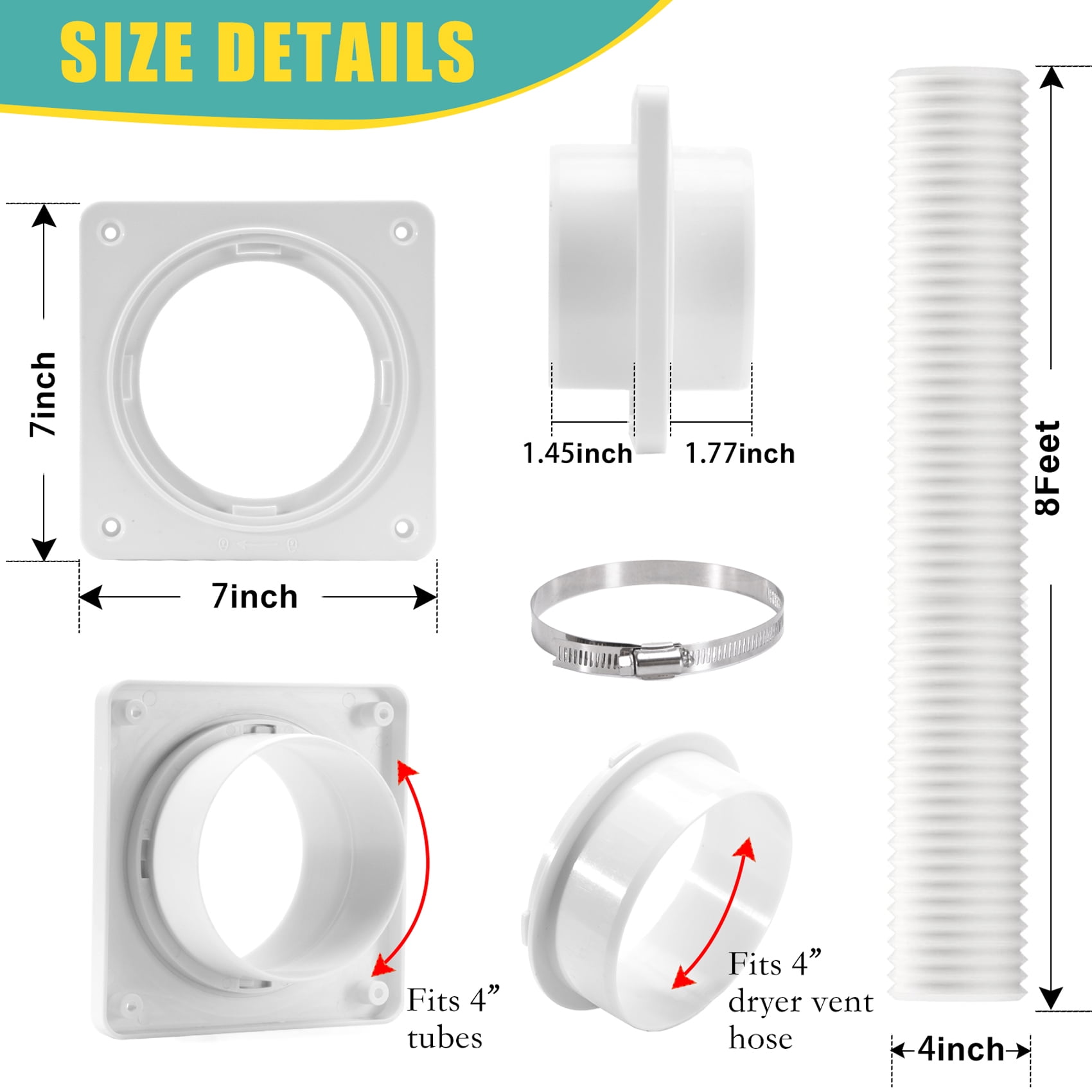 Tuoowo Dryer Vent Connector Kit
