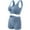 Blue bras, variant on Womens 2 Pieces Underwear Outfits Breathable Comfy Knitted Seamless Bra with Shorts Legging Plus Size Workout Yoga Bralette Sets