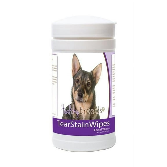 Healthy Breeds 840235175773 Swedish Vallhund Tear Stain Wipes - 70 Count