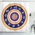thumbnail image 1 of Ambesonne Astrology Shower Curtain, Zodiac Cancer Virgo, 69"Wx75"L, Navy Blue Yellow, 1 of 3