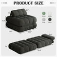 thumbnail image 2 of Erinnyees Foldable Futon Sofa Bed Single Size, Portable Sleeper Chair, Floor Mattress & Lounge Couch, Includes Pillow for Living Room, Bedroom, Apartmen, Black, 2 of 7