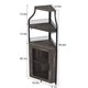 thumbnail image 2 of Gabinete de Bar Esquinero de 5 Niveles con Luz LED, Aparador de Estilo Granja con Porta Vasos Desmontable y Puerta de Malla, 2 of 7