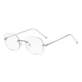thumbnail image 5 of Soumake Blue Light Blocking Glasses Unisex Large Frame Rimless Clear View Strong Hinge Transparent Eye Clear Bluelight Glasses Spectacles Eyewear, 5 of 5