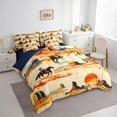 thumbnail image 3 of Castle Fairy Western Cowboy Twin Bedding Sets 7-Piece for Female Men,Blue Orange Bedding Comforter Set Microfiber,Exotic Style Breathable Sheet Sets,Ultra Soft Home Decor,Reversible, 3 of 8