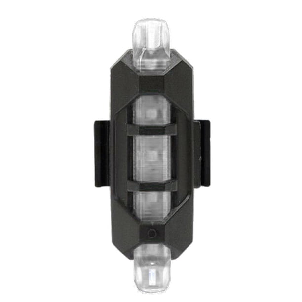 Luz trasera para bicicleta con 3 mo de luz rojo / azul / blanco, recargable por USB, luz trasera LED súper brillante, impermeable, con clip - Blanco Sunnimix Luz de bicicleta Lámpara de noche