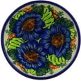 thumbnail image 2 of Polish Pottery 6-inch Bowl (Blue Bouquet Theme) Hand Painted in Boleslawiec, Poland + Certificate of Authenticity, 2 of 6