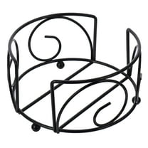 Vintage Coaster Holder Round, Black Iron Metal Coaster Holder Sterling ...