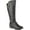 Black, variant on KAREN SCOTT Womens Black Buckle Accent Asymmetrical Wide Calf Cushioned Goring Leandraa Almond Toe Block Heel Zip-Up Riding Boot 9.5 M