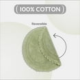 thumbnail image 5 of Better Trends Chic Round Bath Mat, 24" Diameter, 100% Cotton with Crochet Border, Water Absorbent, Ideal for Half Baths and Powder Rooms, Machine Washable, Sage - Lilly Crochet Collection, 5 of 6
