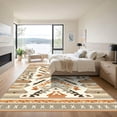 thumbnail image 3 of ODIKA 3'x5' Machine Washable Non-Slip Area Rug, Aztec Beige High Traffic Rug, Beige, 1058600, 3 of 7