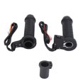 thumbnail image 1 of 2 piezas de empuñaduras eléctricas calefactables de 12 V, temperatura ajustable, calentador de manos de invierno para manillar de 7/8 pulgadas, color negro, 1 of 5