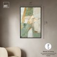 thumbnail image 6 of Sage Green Boho Elegant Abstract Canvas Wall Art by Art Remedy, Black Floater Frame, 30"x45", 6 of 8