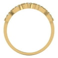 thumbnail image 5 of 0.1 ct Brilliant Round Cut Simulated Blue Diamond 18K Yellow Gold Stackable Band SZ 7, 5 of 6