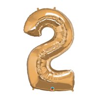 Way to Celebrate 43" Number 2 Gold Balloon
