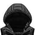 thumbnail image 4 of Wutalume Men's Casual and Fashionable Ribbed Patterned Sleeveless Cotton Vest, Men's Hooded Solid Color Fitted Cotton Jacket Vest,Black 4XL, 4 of 7