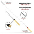 thumbnail image 3 of Marshmallows Roasting Sticks  12”-32”  Extendable Barbecue Forks Wooden Handle for BBQ Hot Dog Fork Fire Pit Camping Cookware, 3 of 8