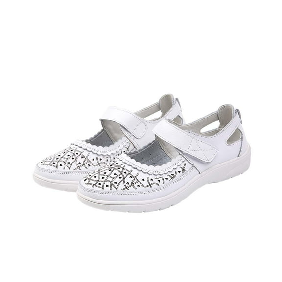 OAVQHLG3B Sandals for Womens Dressy Summer Mary Jane Flats Everyday Sandals Casual Hollow Out Breathable Comfort Shoes