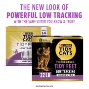 Purina Tidy Cats Performance Plus Tidy Feet Low Tracking Cat Litter, Unscented, 22 lb Box