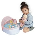 Manhattan Toy Stella Collection Soft Baby Doll Crib with Removable Canopy and Mobile for 12" to